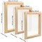 21 Pieces Screen Printing Starter Kit, 10 x 14 Inch Wood Silk Screen Printing Frame White Mesh Squeegees Inkjet Transparency Film and Mask Tape